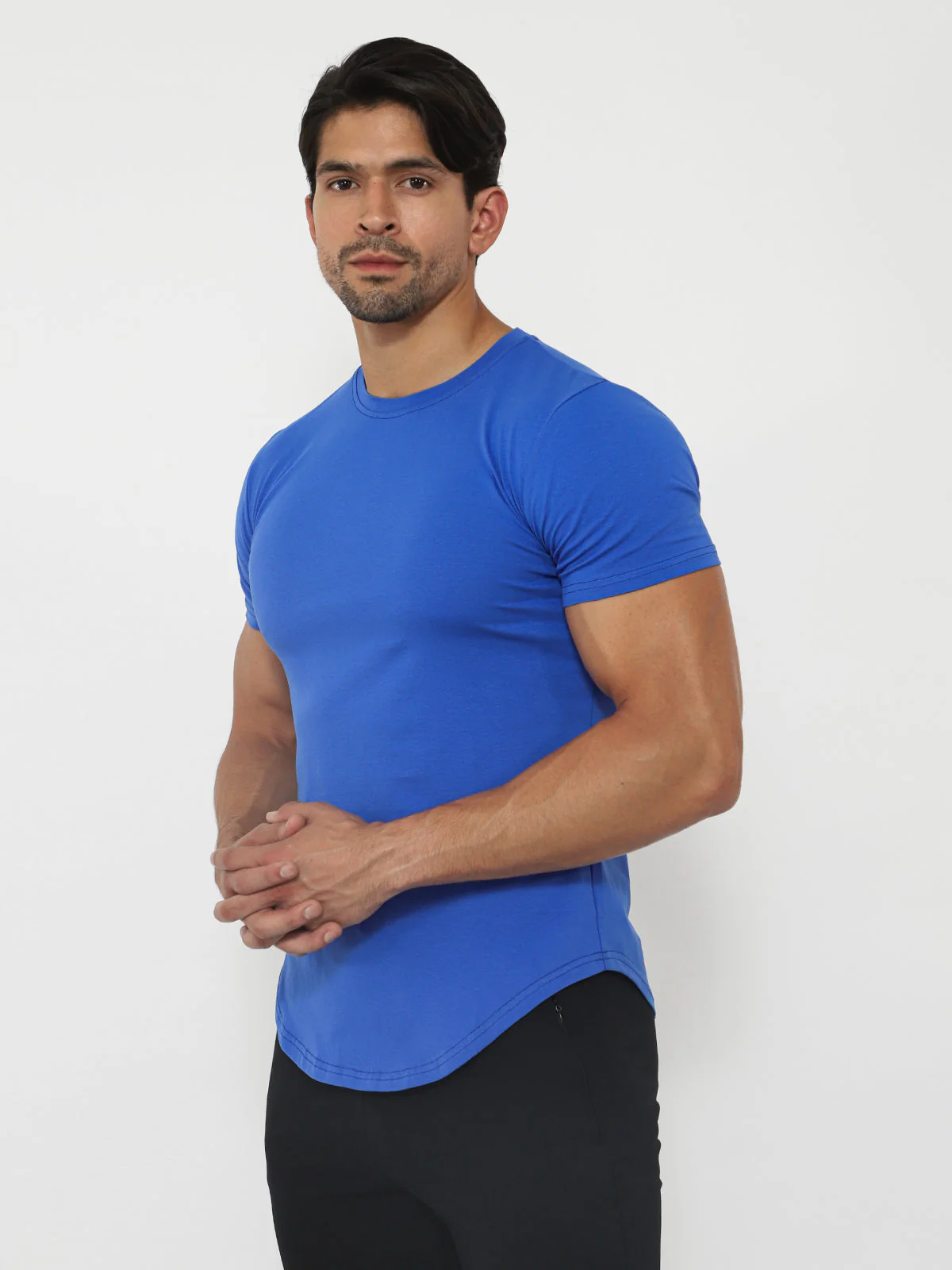 Kore Curved Hem T-shirt True Muscle Fit Crew Neck - Image 31