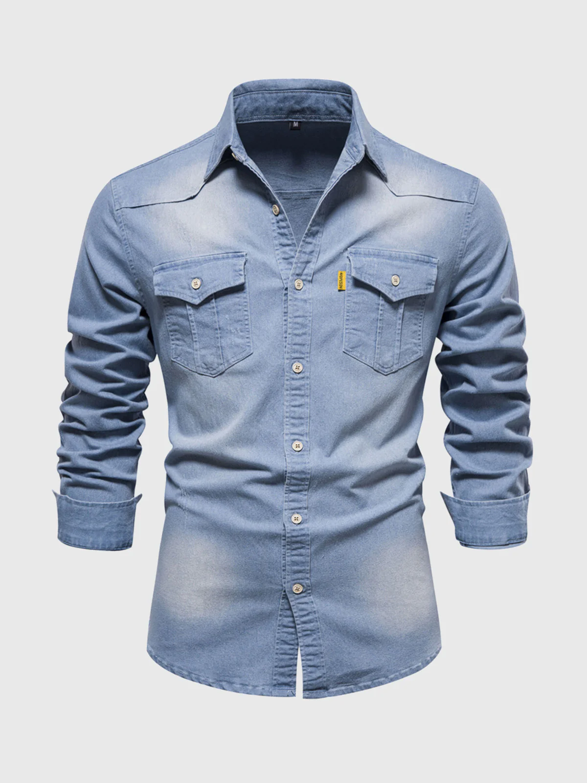 Long Sleeve Denim Shirt - Image 15