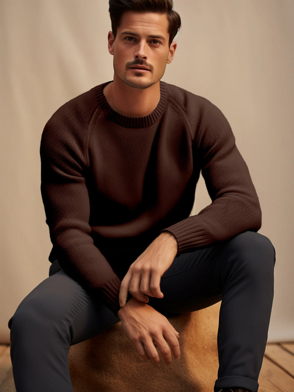 Crewneck Raglan Pullover Sweater - Image 7