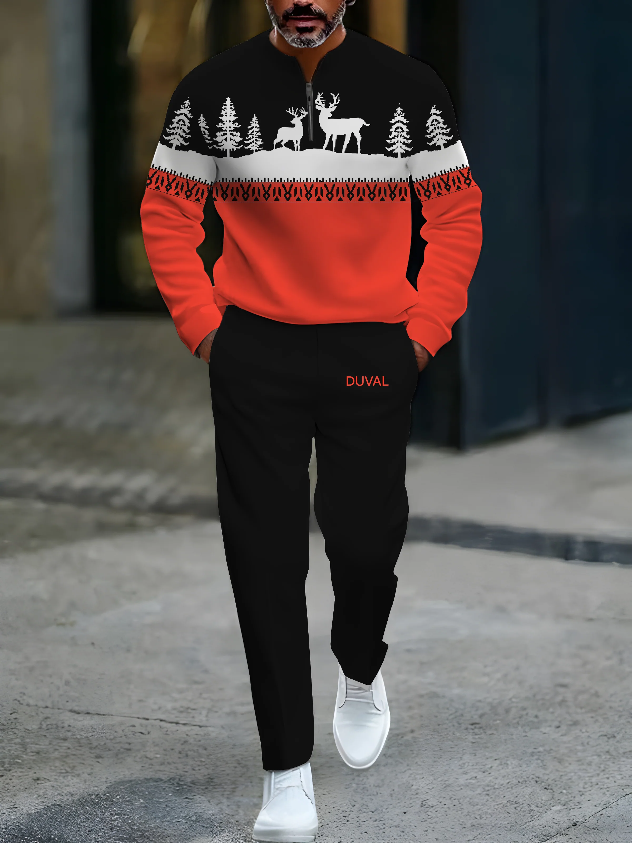 North Pole Quarter-Zip Two-Piece Sweater Set
