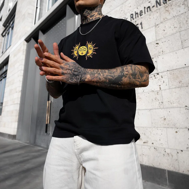 Oversize Sun Moon Stars Tee - Image 4
