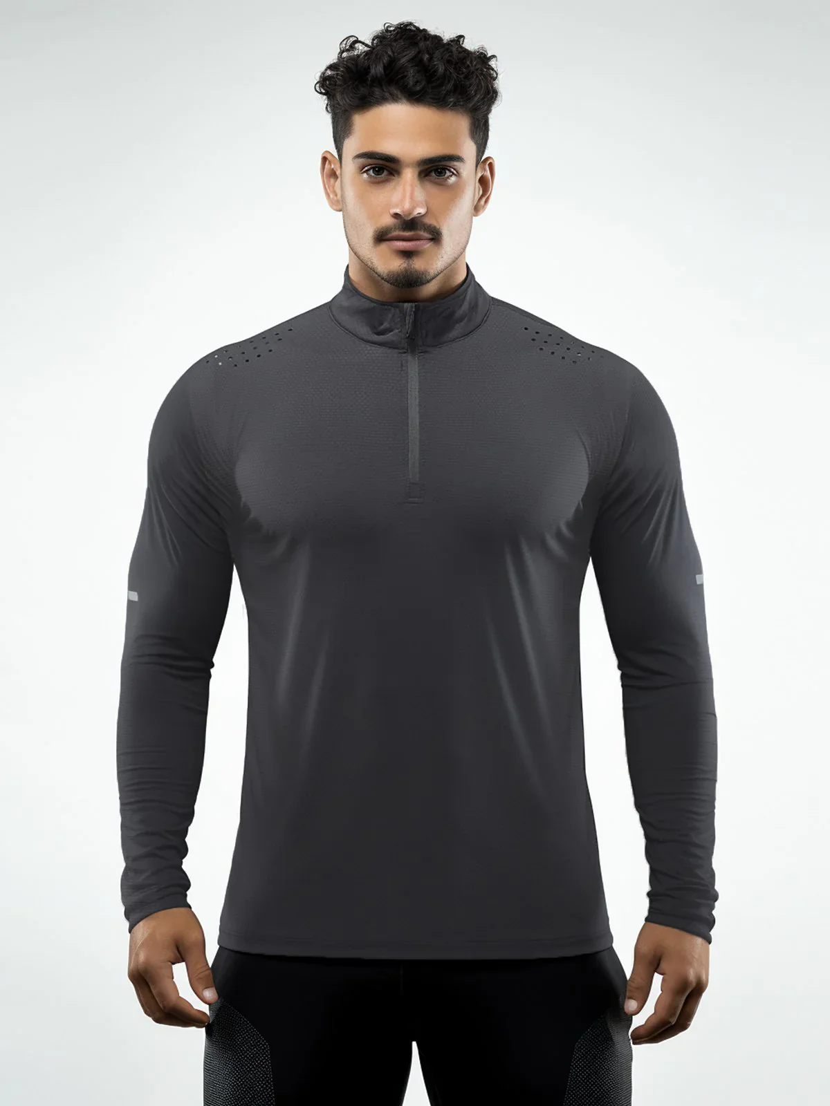 Performance 1/4 Zip Baselayer Ventilation T-shirt - Image 12