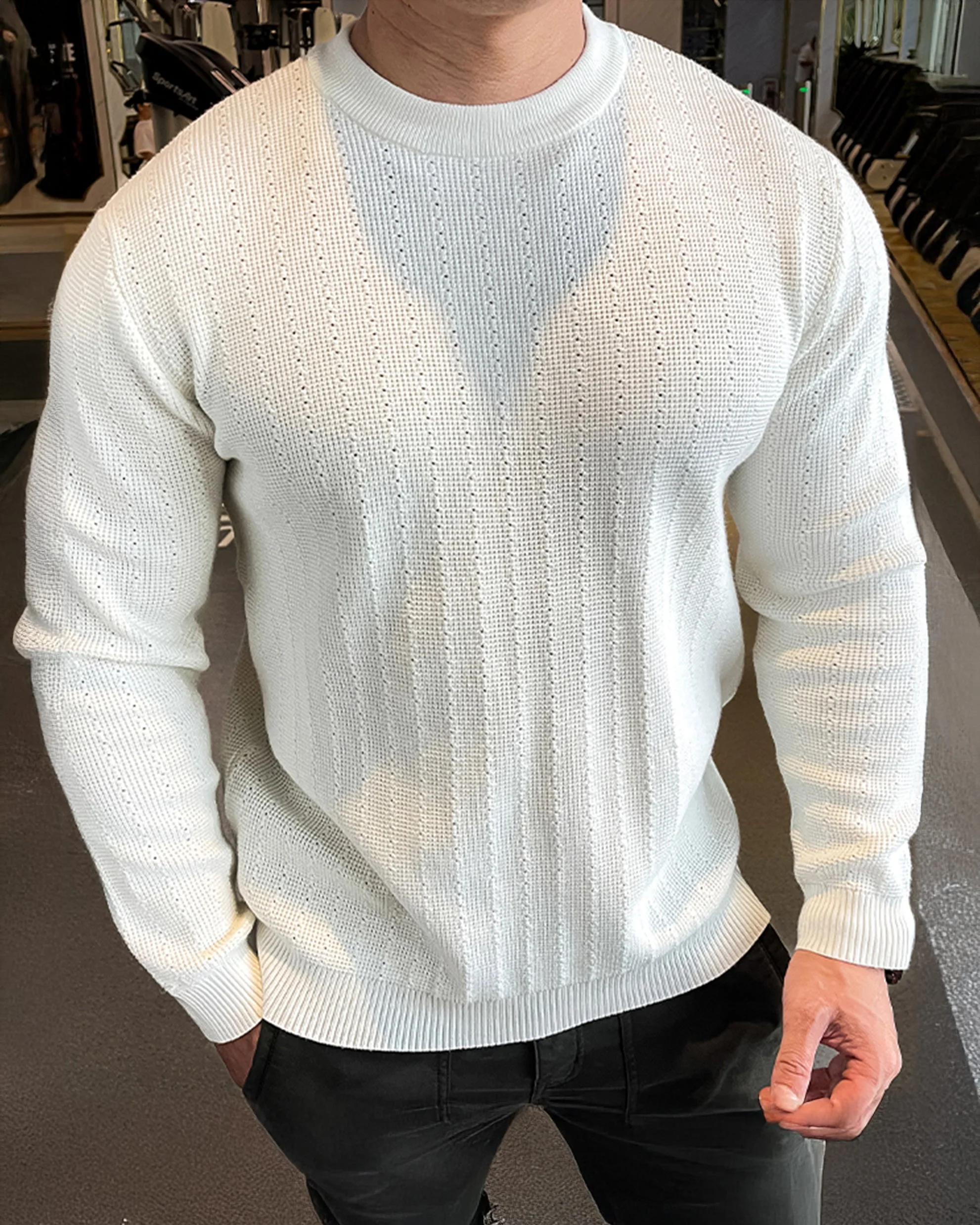 Pineapple Knit Pullover Sweater - Image 2