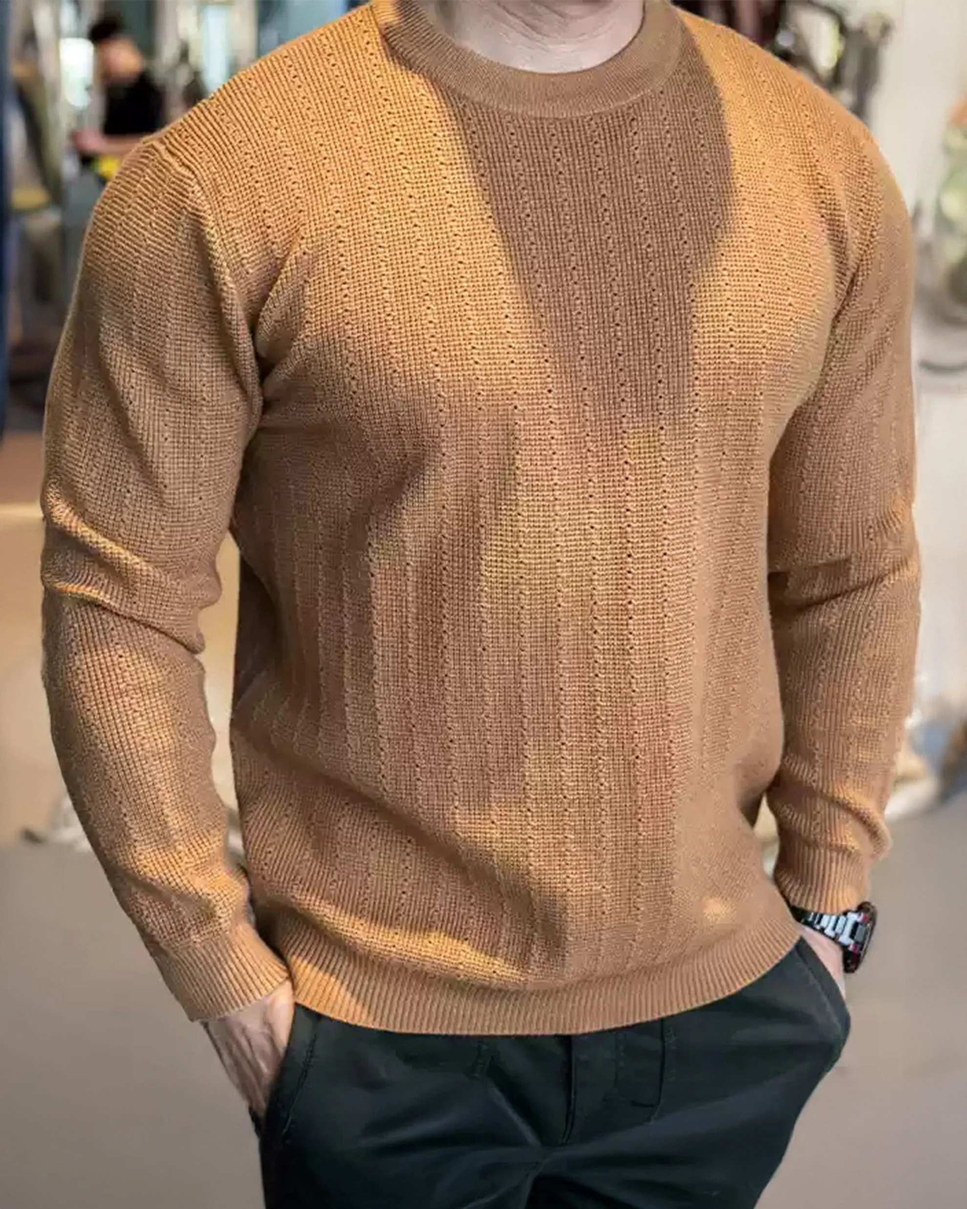 Pineapple Knit Pullover Sweater - Image 9