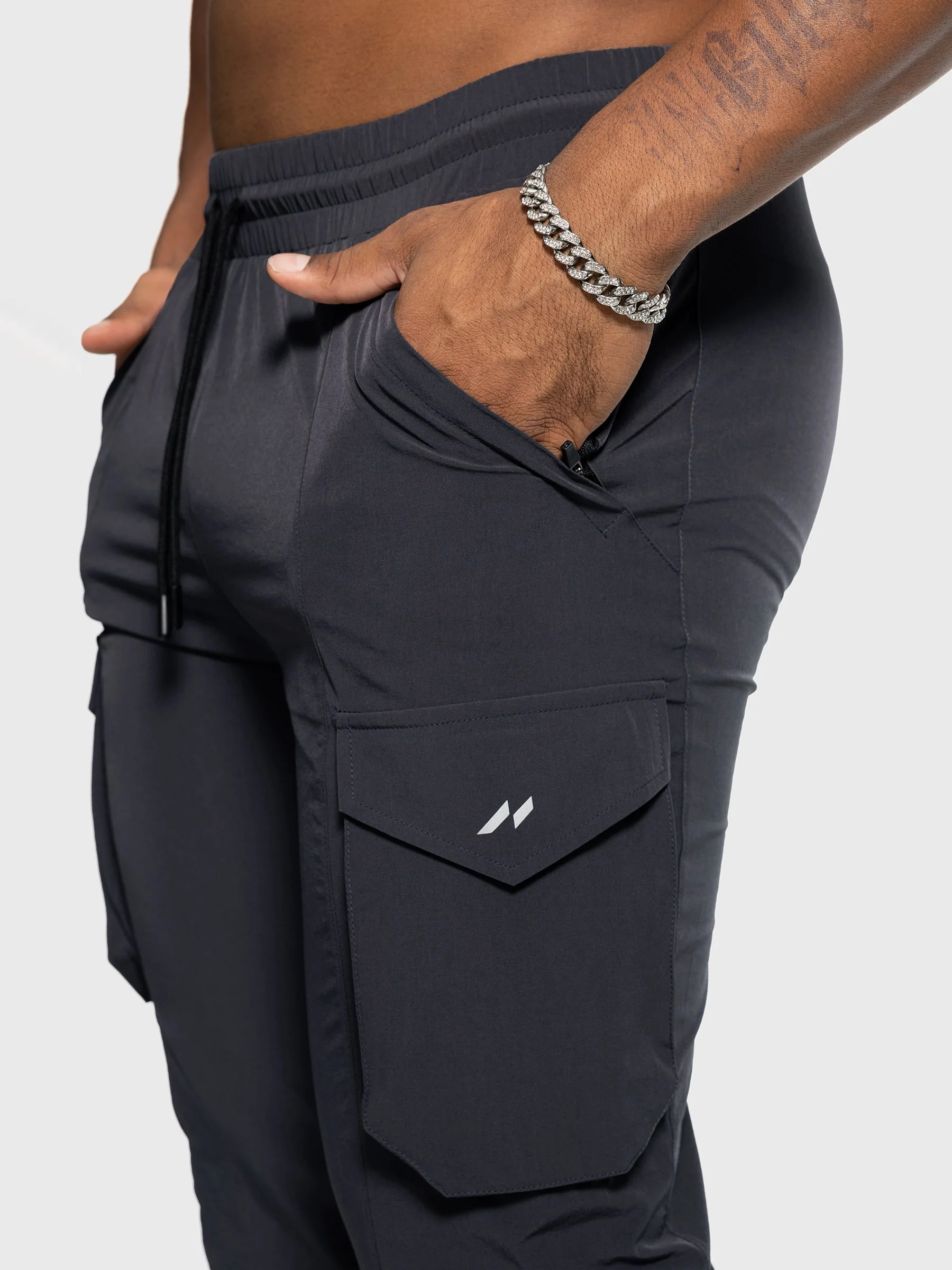Quick Dry Gym Cargo Zip Jogger - Image 2
