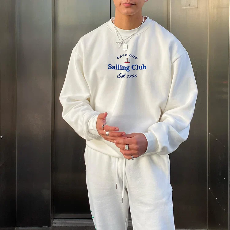 Retro Casual Sailing Club Sweatshirt - Image 2