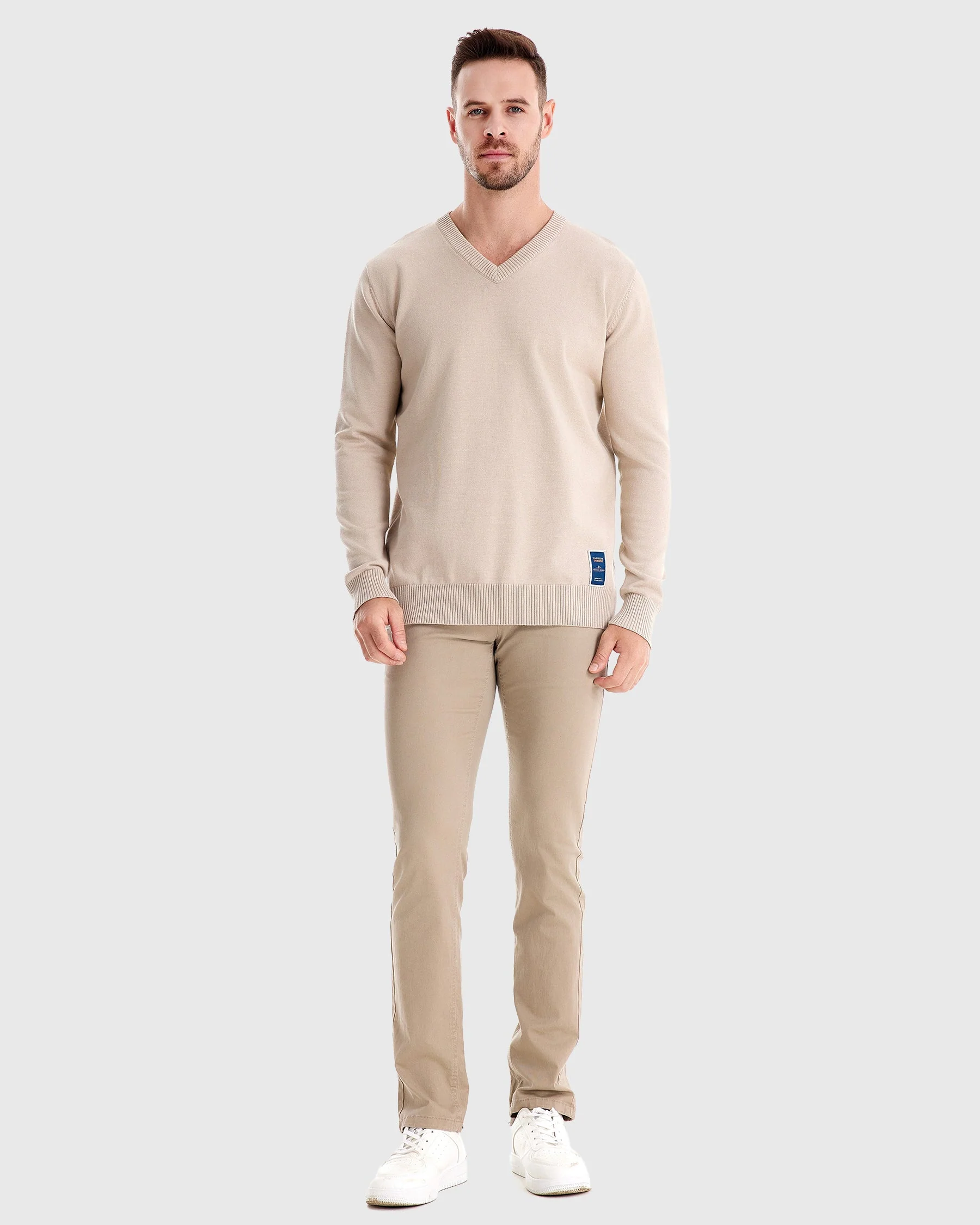 Ribbed V Neck Sweater New - Image 24