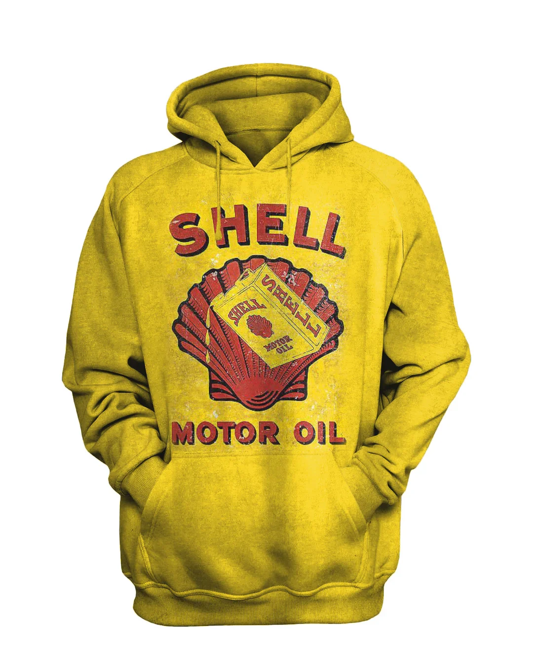 Shell Retro Casual Engine Oil Print Sweatshirt Set - Image 2