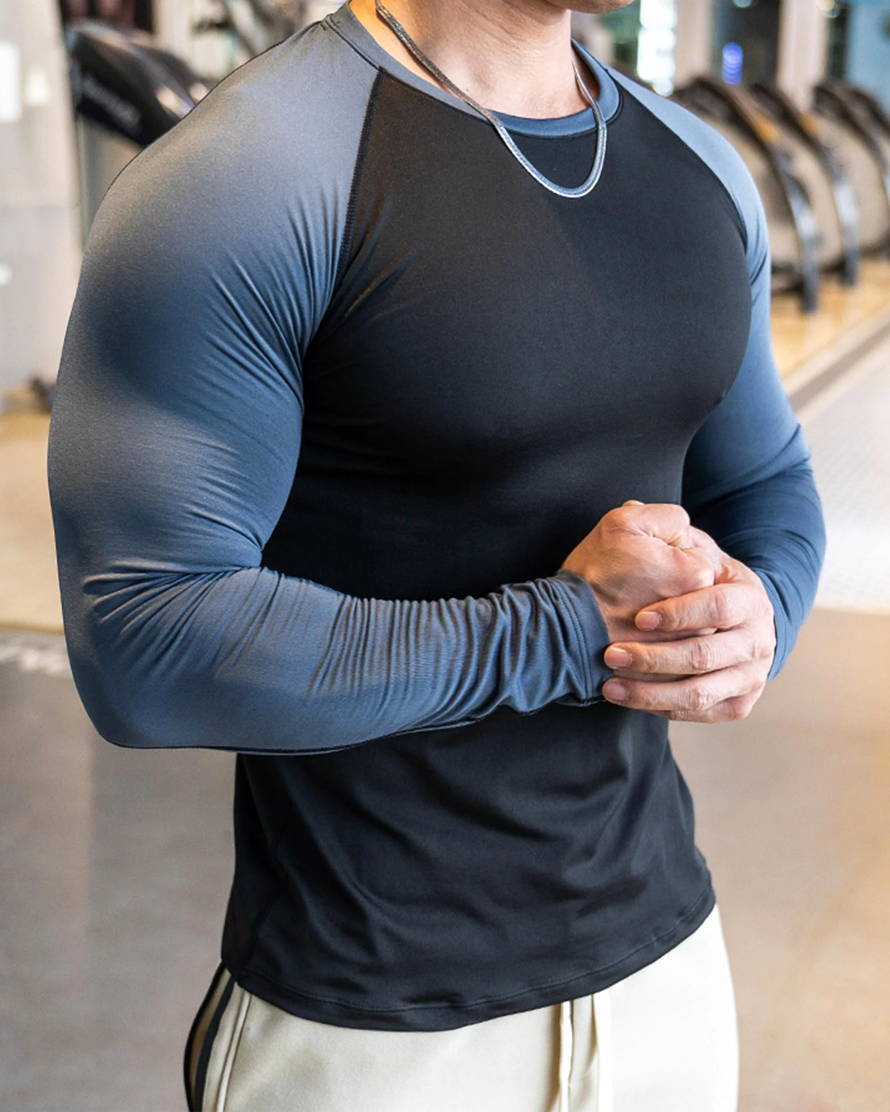 Shoulder Cut Pullover Long Sleeve Shirt - Image 16