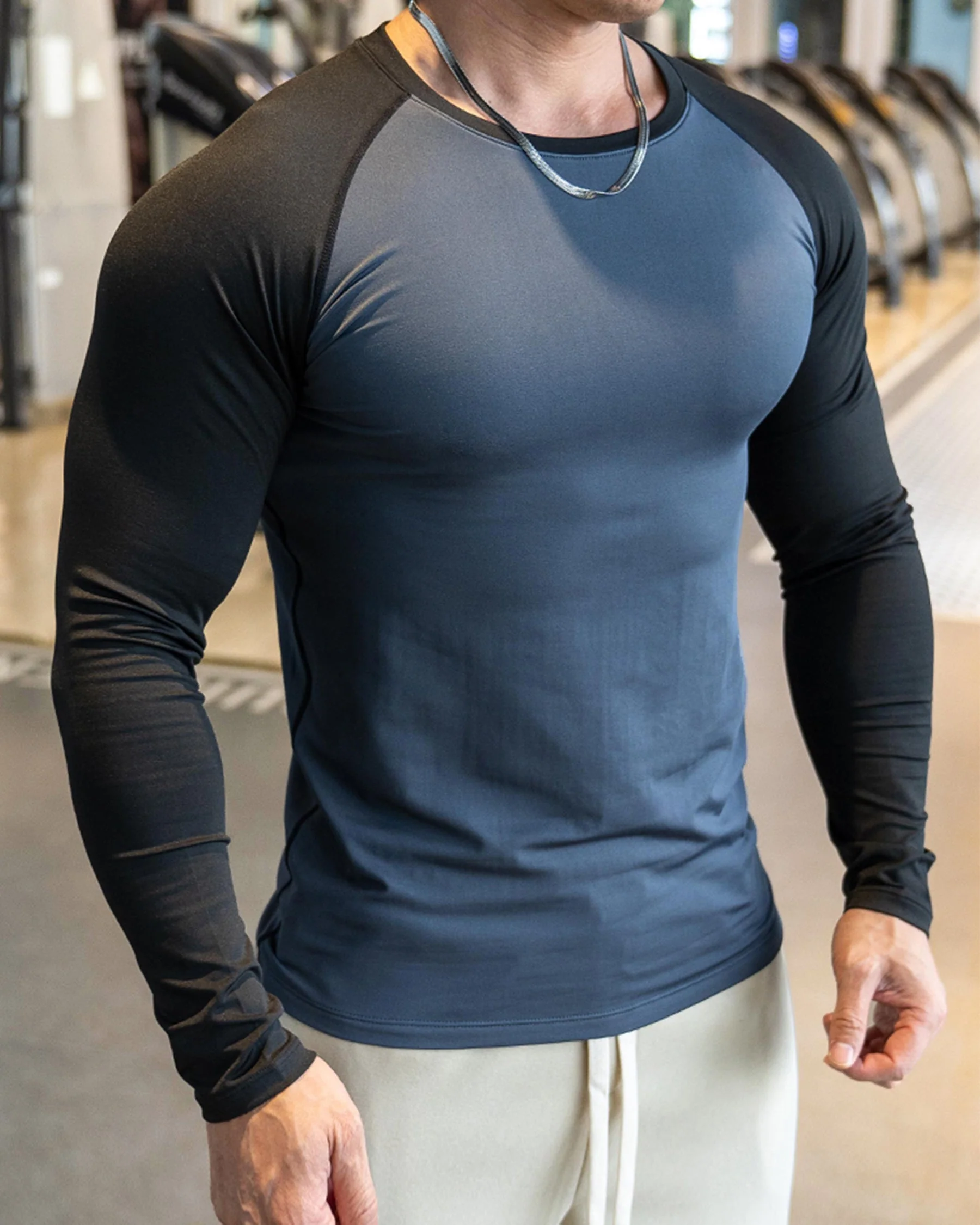 Shoulder Cut Pullover Long Sleeve Shirt - Image 2