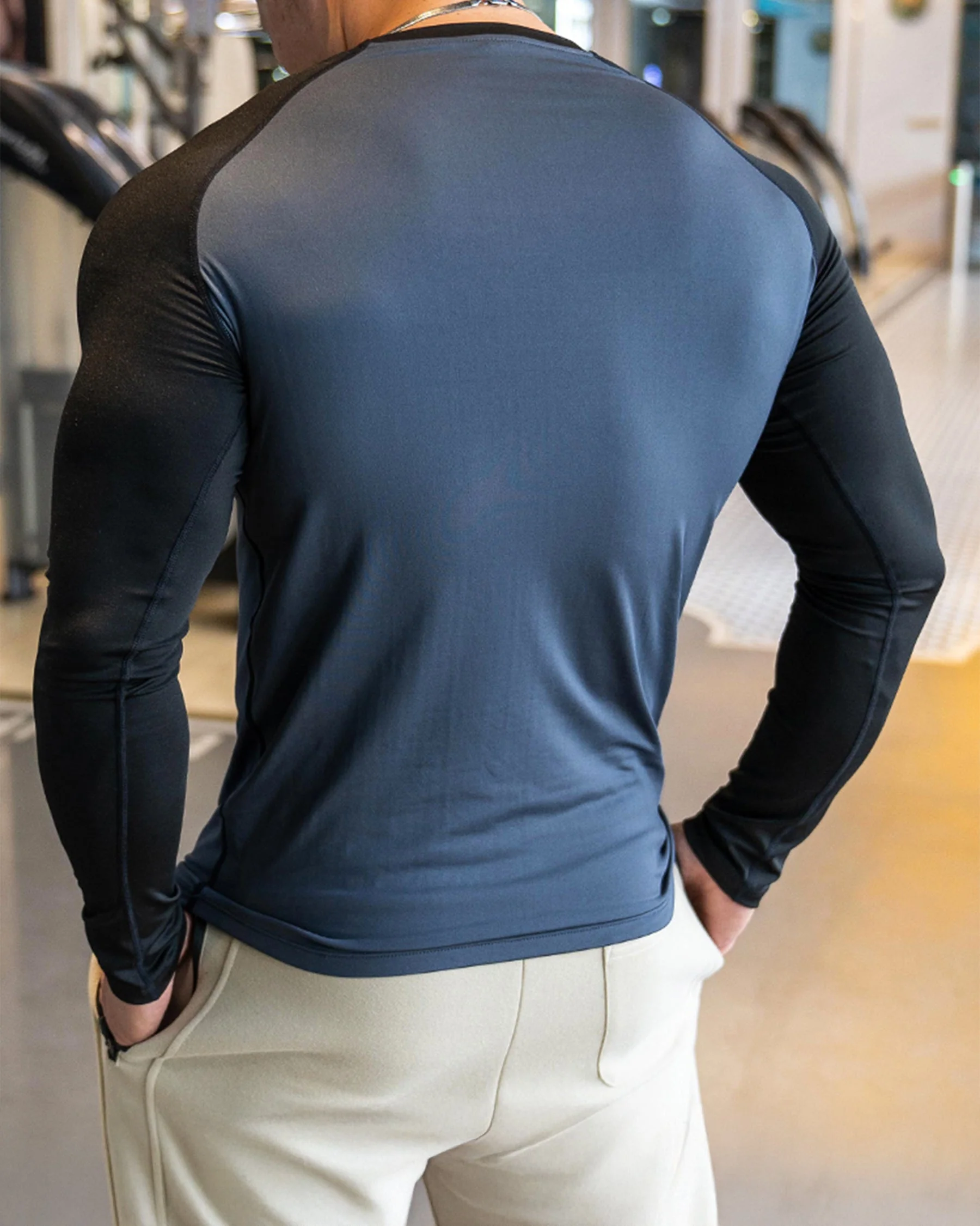 Shoulder Cut Pullover Long Sleeve Shirt - Image 3