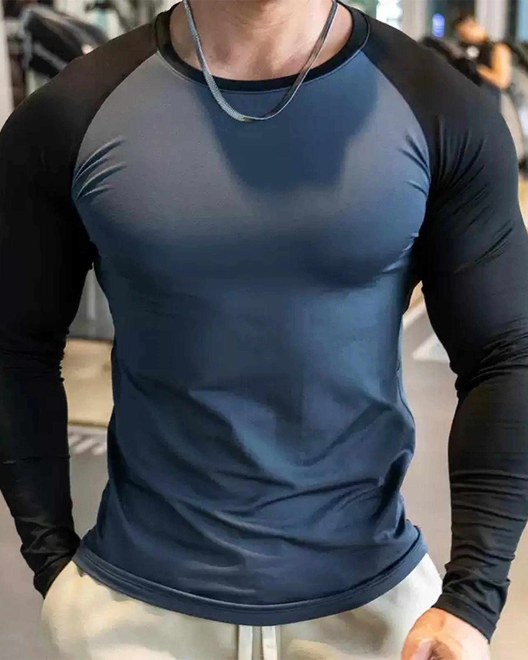 Shoulder Cut Pullover Long Sleeve Shirt - Image 4