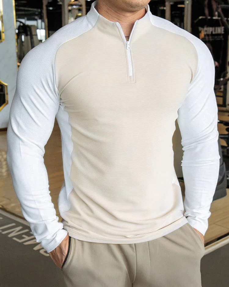 Shoulder Cut Quarter Zip Pullover Long Sleeve - Image 10