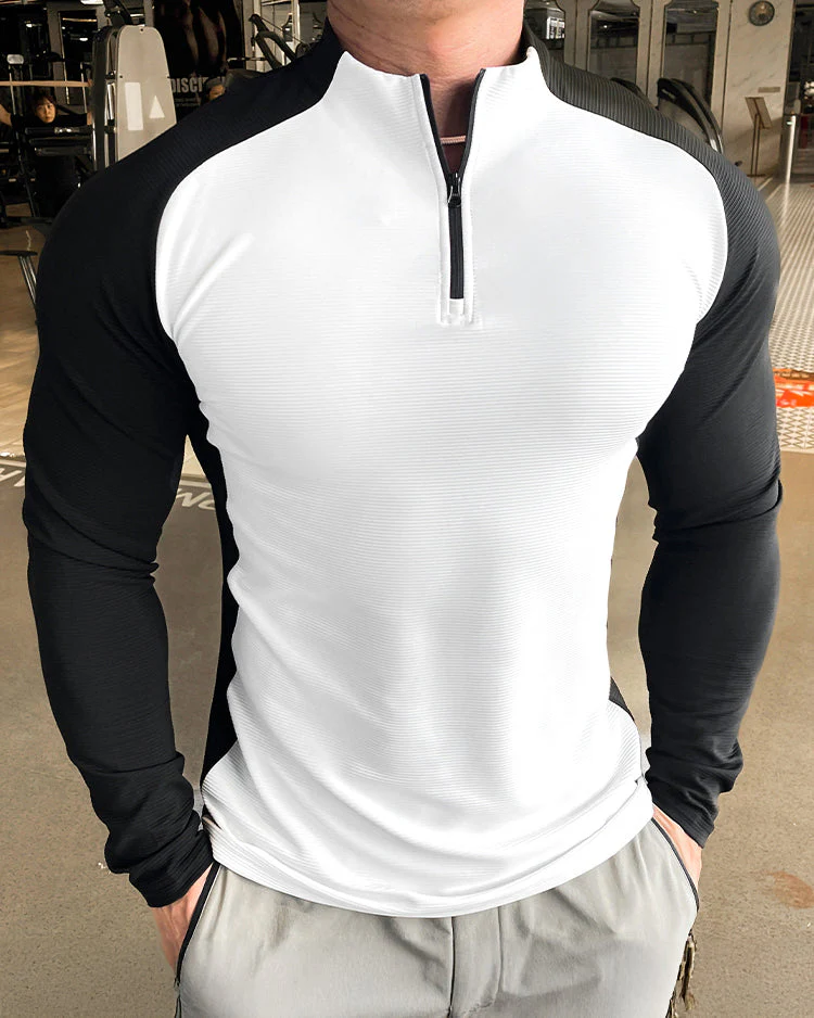 Shoulder Cut Quarter Zip Pullover Long Sleeve New - Image 12