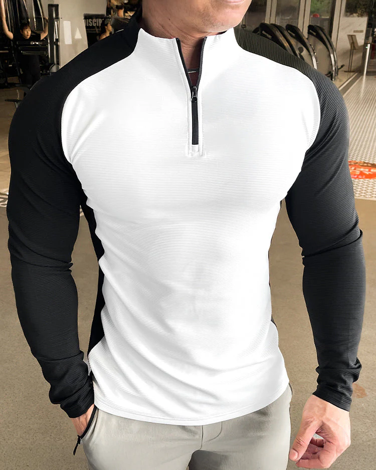 Shoulder Cut Quarter Zip Pullover Long Sleeve New - Image 13