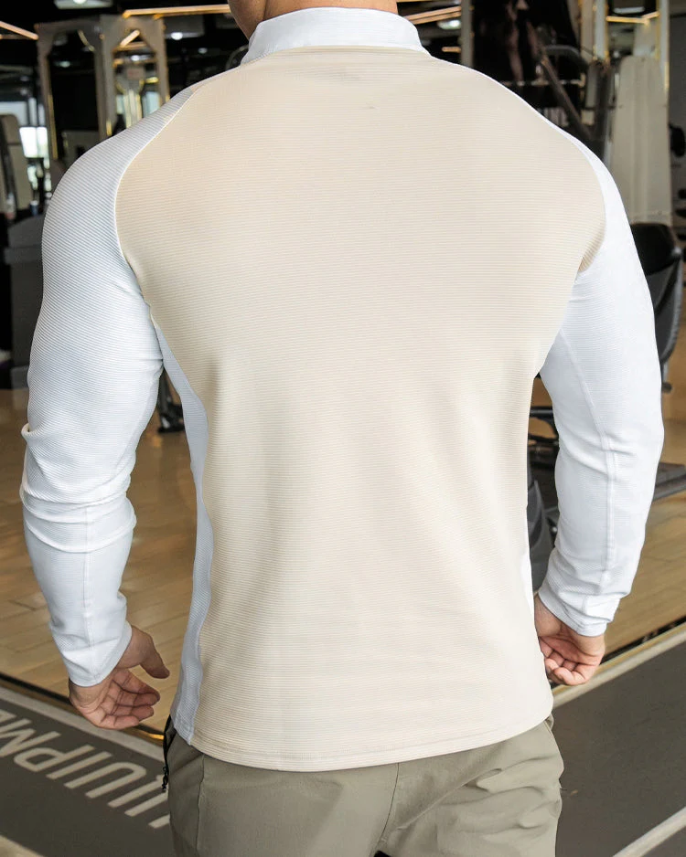 Shoulder Cut Quarter Zip Pullover Long Sleeve New - Image 3