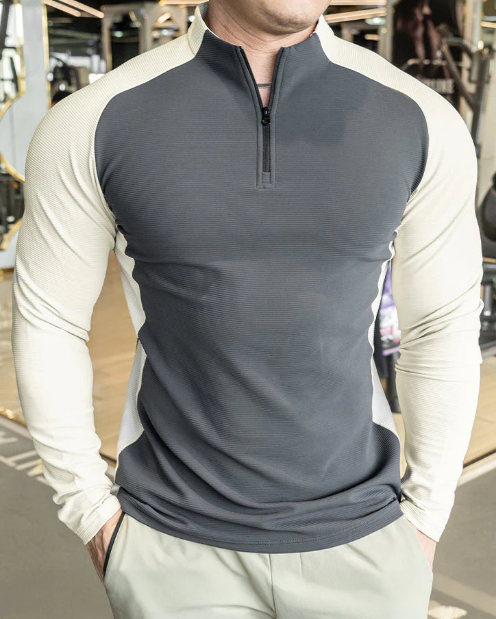 Shoulder Cut Quarter Zip Pullover Long Sleeve New - Image 4