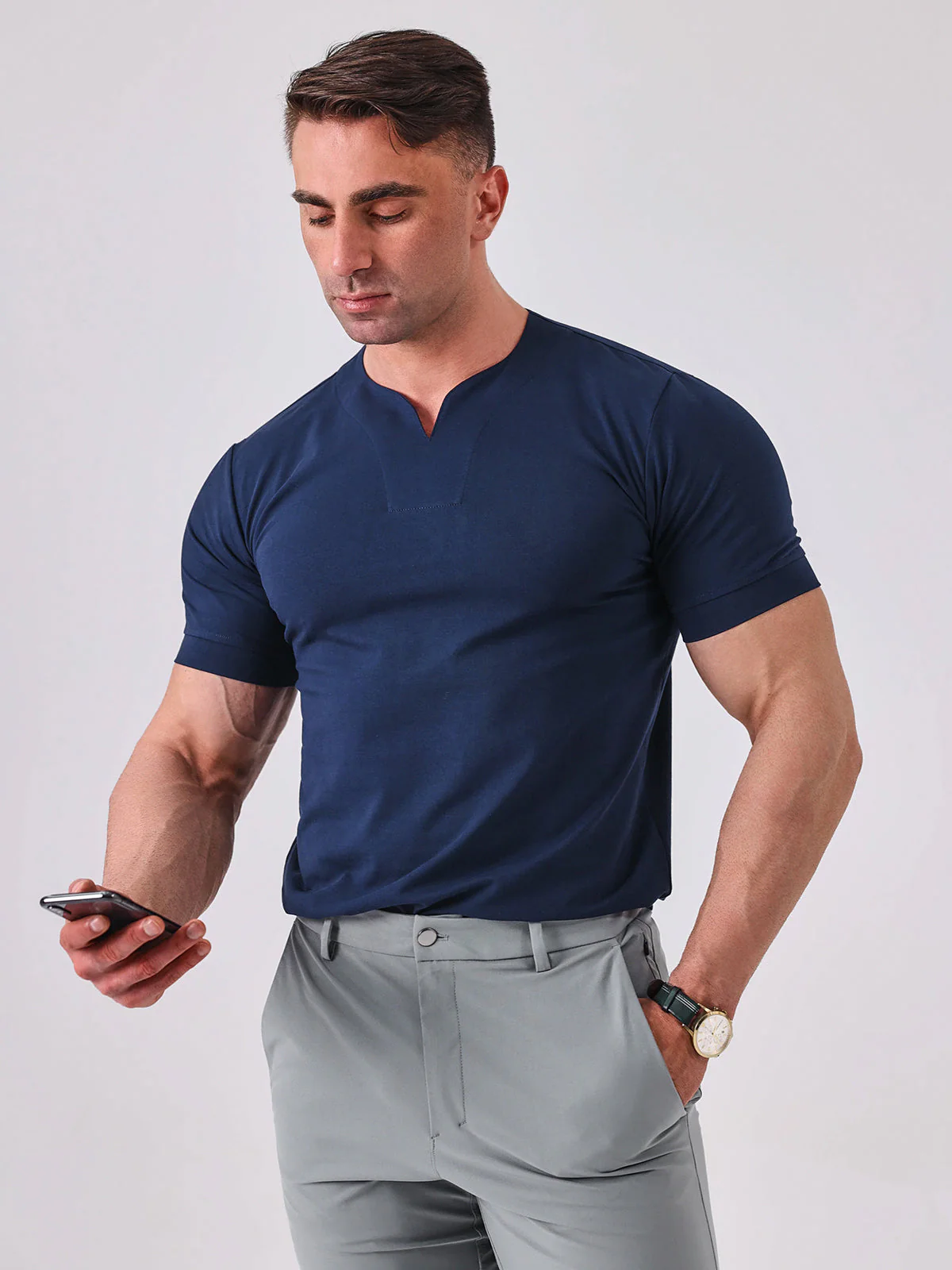 Society Cotton V-neck Short Sleeve - Image 4
