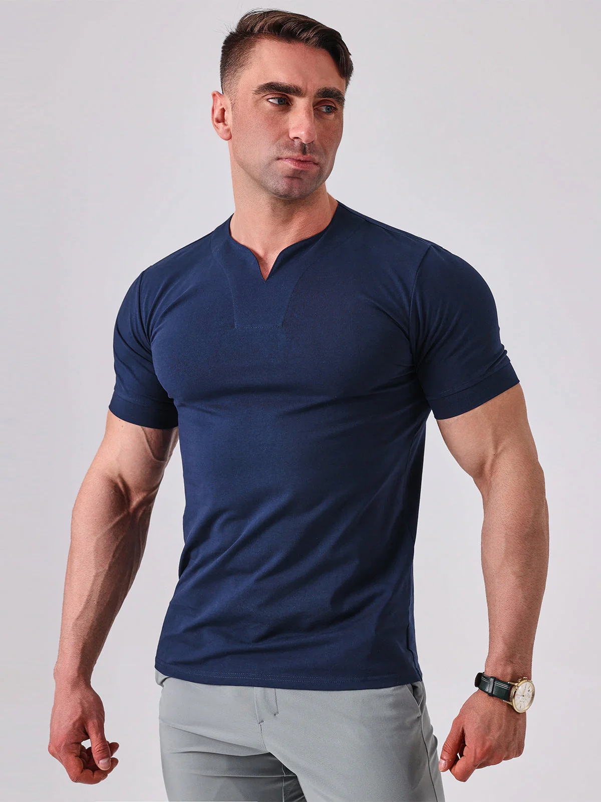 Society Cotton V-neck Short Sleeve - Image 5