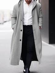 Solid Color Fashion Hooded Coat - Image 2