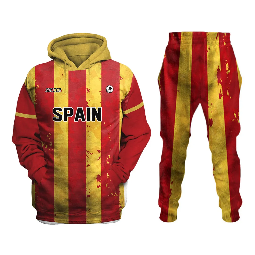 Spain National Football Team Printed Sweatshirt Set
