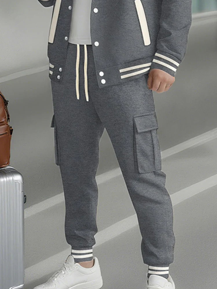 Sporty Hooded Jacket Pants Set - Image 5