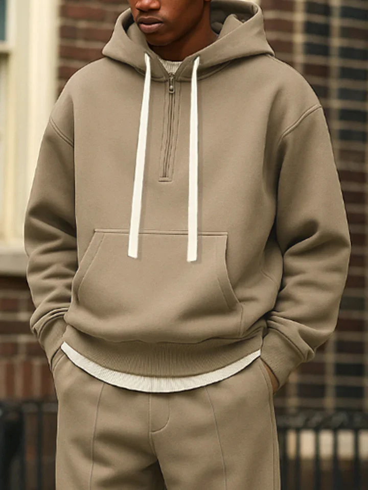 Sporty Loose Fit Hoodie Jogger Pants Set - Image 3