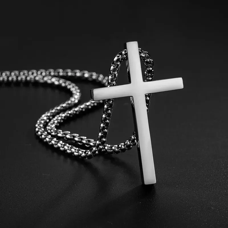 Cross Pendant Necklace Stainless Steel - Image 3