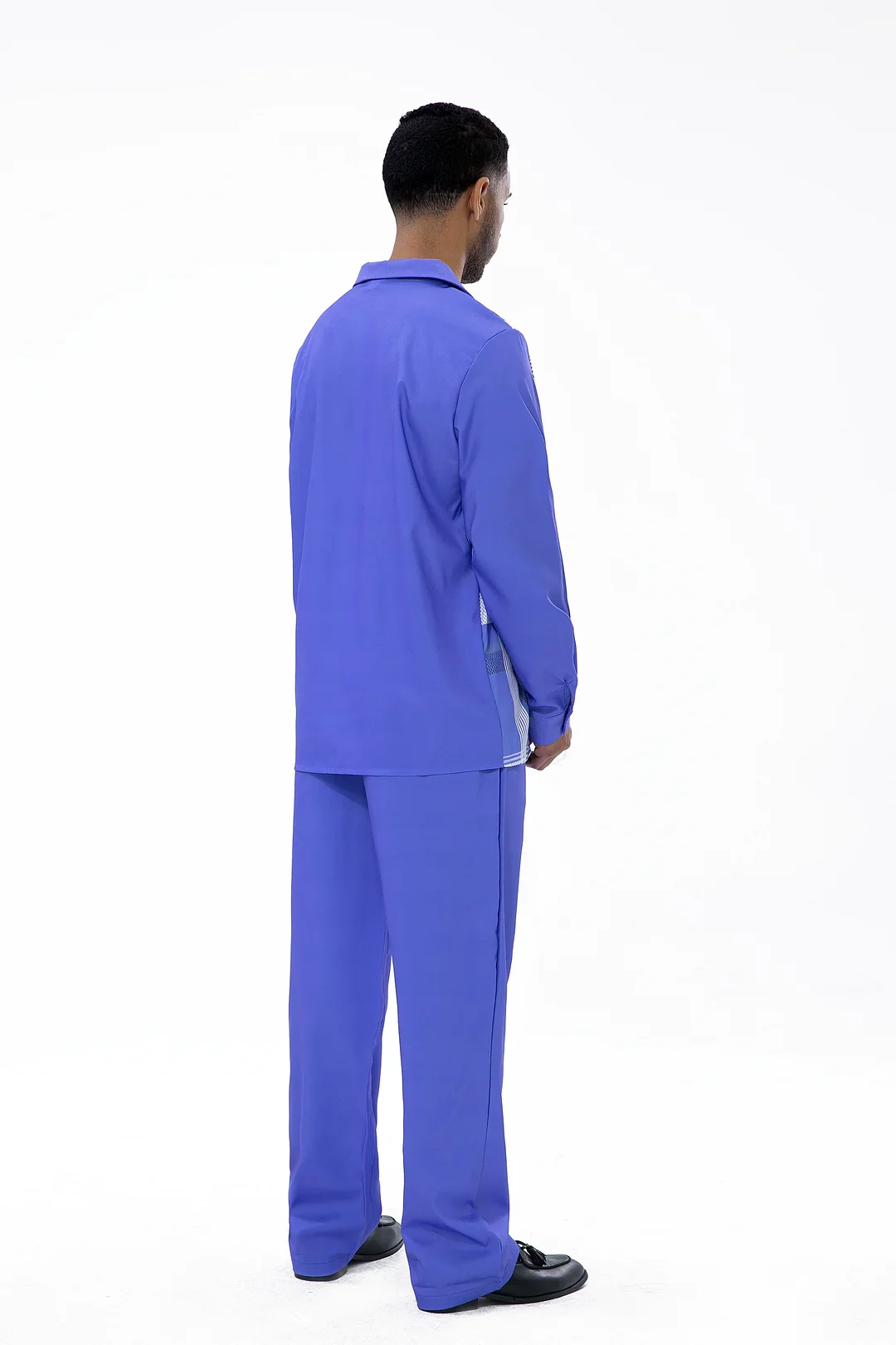 Purple Long Sleeve Trouser Line Two-Piece Walking Suit - Image 4