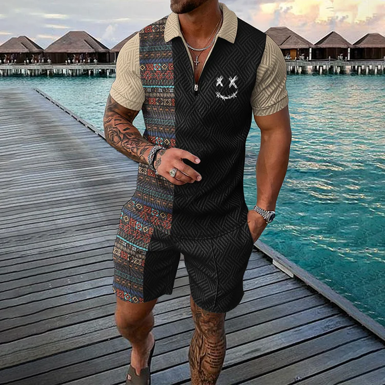 Time Traveler Polo Shirt & Shorts Co-Ord - Image 2