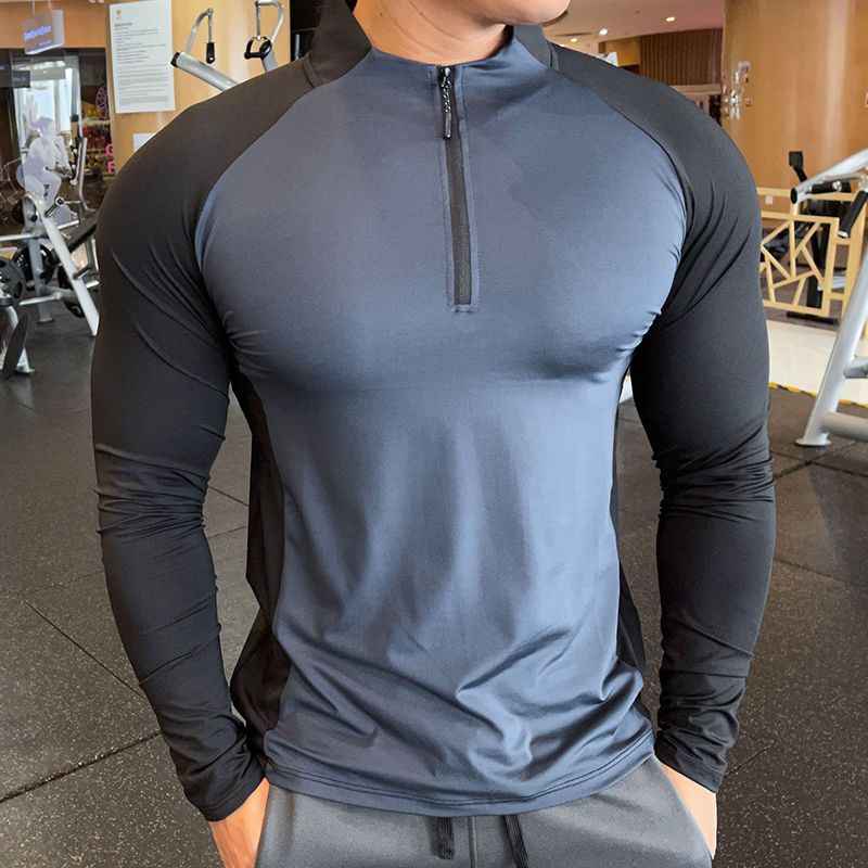 Two Tone Quarter Zip Performance Long Sleeve - Image 5