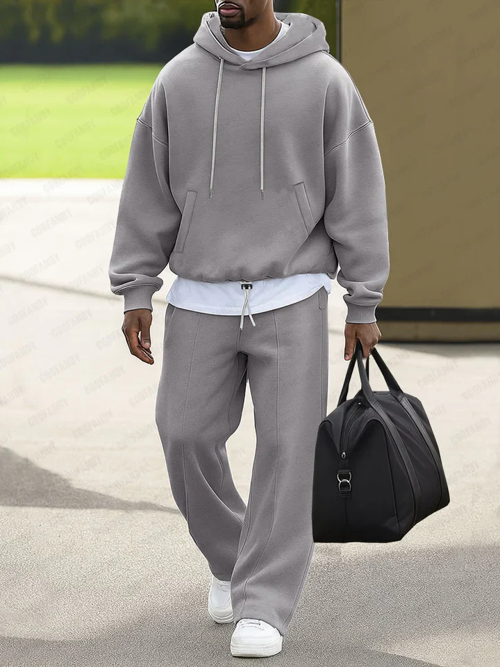 Unique Loose Fit Hoodie Jogger Pants Set - Image 2