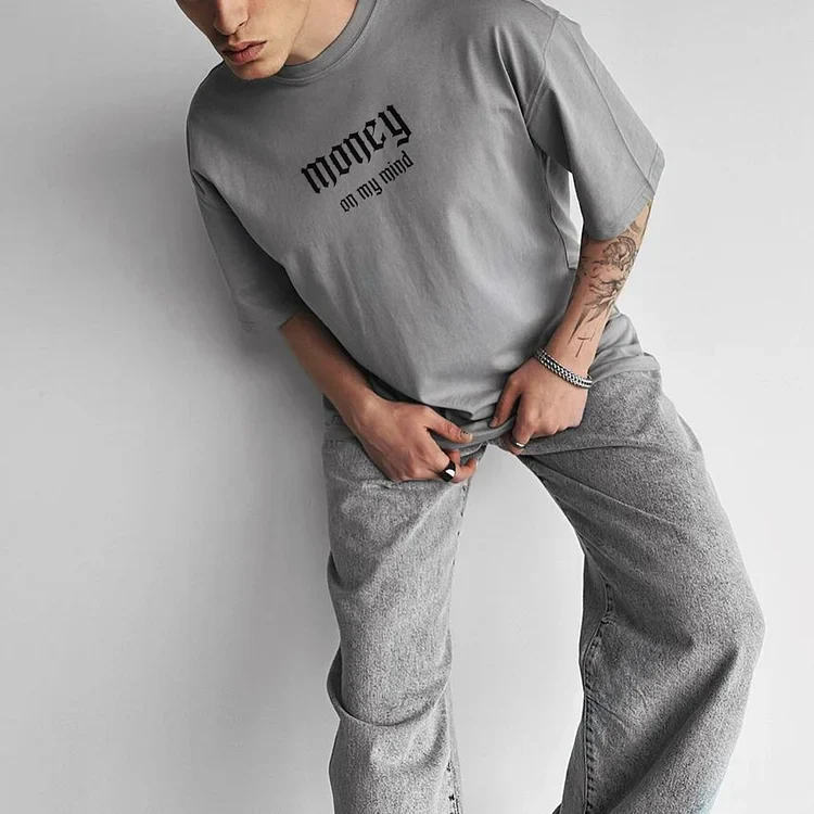 Oversize Money Print T-Shirt - Image 2