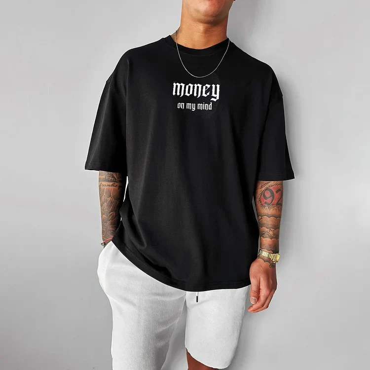 Oversize Money Print T-Shirt - Image 6