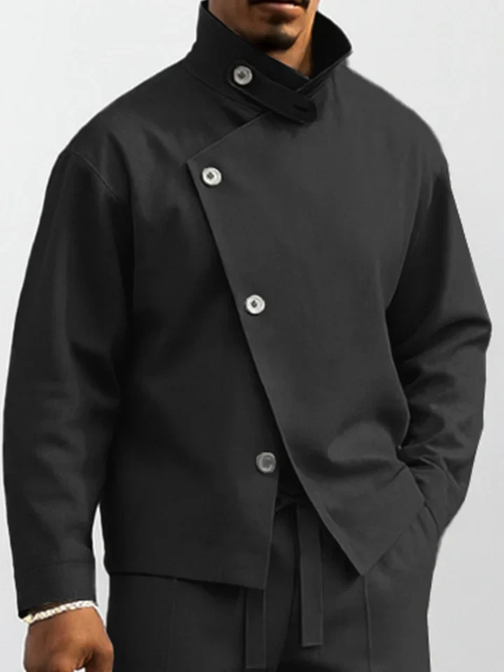Urban Asymmetric Front Jacket Pant Set - Image 3