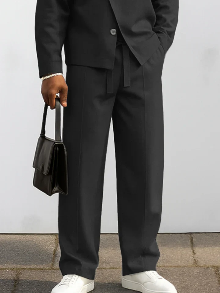 Urban Asymmetric Front Jacket Pant Set - Image 4