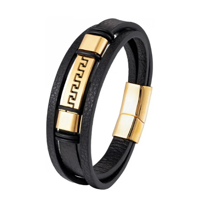 Designer Leather Bracelet Set - Image 6