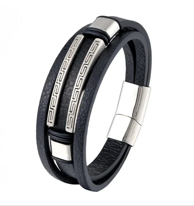 Designer Leather Bracelet Set - Image 8